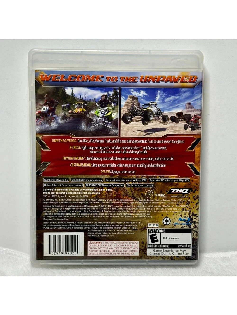 MX vs ATV Untamed PS3 PlayStation 3 Complete In Box Good Condition